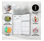 LG 592Litres 1 Star Frost Free Inverter Wi-Fi Double Door Refrigerator, Platinum Silver3, With Hygiene Fresh+ & Door Cooling+(GR-H812HLHM) - Image 2