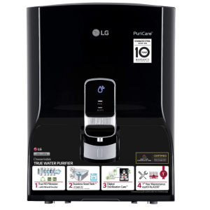 LG Puricare RO+ Mineral Booster Water Purifier with Dual Protection Stainless Steel Tank (Black)(WW140NP)