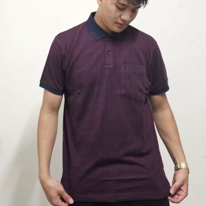Davi Don Polo Collar Tshirt Deep Purple