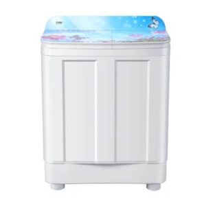 Haier 9.5 Kg 5 Star Rated, Semi-Automatic Top Load Washing Machine, Voltex Pulsator, Flowers World (2023 Model) (HTW95-178)