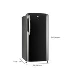 LG 201 Litres Refrigerator Top Freezer (GL-B211HESY) - Image 2