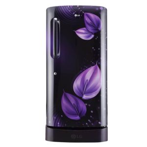 LG 215 Litres Single Door Refrigerator, 3 Star Rated, Direct-Cool & Base Stand with Drawer (2022 Model)(Purple Victoria)(GL-D221APVD)