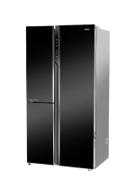 Haier 628L Frost Free Inverter Triple Door Side by Side Refrigerator, Black Glass, Convertible (HRT683KG) - Image 8