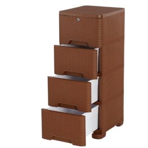 Cane Closet 4 Drawer Knock Door