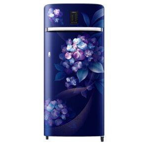 Samsung 215 Litres Single Door Refrigerator, 3 Star Rated Inverter Direct-Cool (2023 Model)(Hydrangea Blue)(RR23C2E23HS-HL)