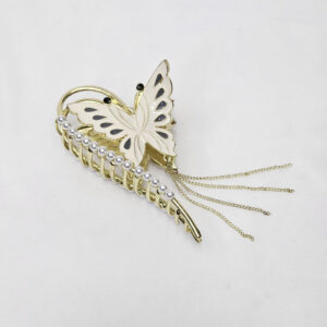 Pearl Butterfly Tassel Hair Crab Clip Women Fashion