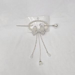 Chinese Bowtie Hair Pin With Chain