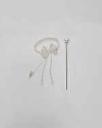 Chinese Bowtie Hair Pin With Chain - Image 2
