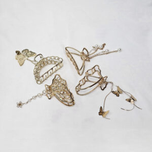 Stylish Gold Tone Butterfly Tassel Hair Clutcher for Girls & Women (1 Piece)