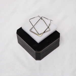 Silver Color rectangle Shape earrings Alloy Hoop Earring