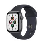 Apple Watch SE (GPS, 44mm) - Space Grey Aluminium Case with Midnight Sport Band - Regular