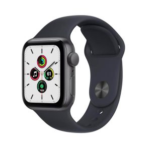 Apple Watch SE (GPS, 44mm) - Space Grey Aluminium Case with Midnight Sport Band - Regular
