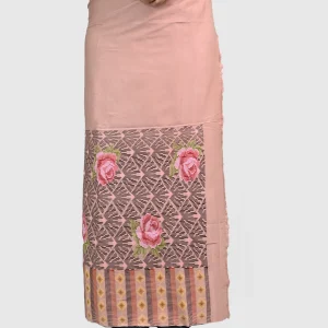 Kut Tah Puan Bih (KTPB-44) Pink, Blush Pink Floral Handwoven Mizo Puan