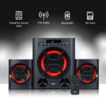 LG Powerful Sound 40W, 2.1 Ch Speaker System with Deep Bass sound, Bluetooth, Portable In, USB, SD Card and FM Radio, Remote Control, Wall mount & Display. (LK72B) - Image 4