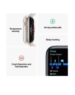 Apple Watch Series 8 (GPS 45 mm) Smart Watch with Midnight Aluminium Case And Midnight Sport Band - Image 4