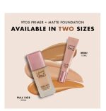 LAKMÉ 9 TO 5 PRIMER + MATTE PERFECT COVER FOUNDATION MINI (Warm Beige, 15ml) - Image 2