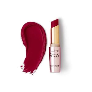 LAKMÉ 9 TO 5 PRIMER + MATTE LIP COLOR (Burgundy Passion, 3.6g)