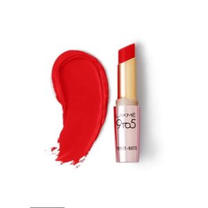 LAKMÉ 9 TO 5 PRIMER + MATTE LIP COLOR (Red Velvet, 3.6g)