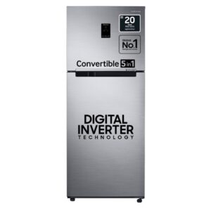 SAMSUNG 465 Litres Double Door Refrigerator, Frost Free 3 Star Rated with Convertible 5In 1 Ez (Clean Steel)(RT47B623ESL/TL)