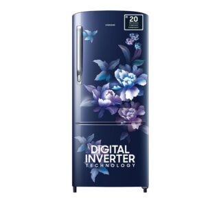 Samsung 184 Litres Single Door Refrigerator, 4 Star Rated with Digital Inverter Direct-Cool (Himalaya Poppy Blue)(RR20C2824HV/NL)