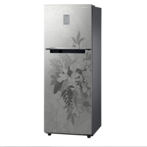 Samsung  253 Litres Double Door Refrigerator, 2 Star Rated With Frost-Free, (Bouquet Silver)(2022 Model)(RT28B3722QB/HL)