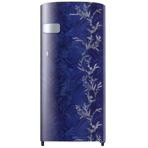 Samsung 184 Litres Single Door Refrigerator, 1 Star Rated Direct-Cool with Digital Inverter (Mystic Overlay Blue)(RR19C2YCZ6U/NL)