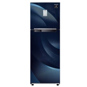 Samsung 265 Litres  Double Door Refrigerator, 3 Star Rated with Inverter Frost Free (Rythmic Twirl BLUE) (2022 Model) (RT30A3A234U/HL)