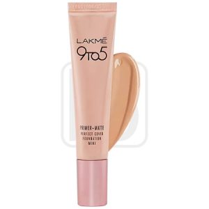 LAKMÉ 9 TO 5 PRIMER + MATTE PERFECT COVER FOUNDATION MINI (Cool Ivory, 15ml)