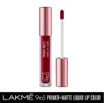 LAKMÉ 9TO5 PRIMER + MATTE LIQUID LIP COLOR (MM3 Crisp Wine) - Image 2