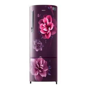 Samsung 246 Litres Single Door Refrigerator, 3 Star Rated Inverter with Direct-Cool (Camellia Purple)(2023 Model)(RR26C3753CR/HL)