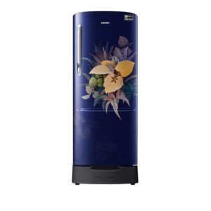 Samsung 184 Litres Single Door Refrigerator, 3 Star Rated Direct-Cool with Digital Inverter and Base Stand Drawer (Urban Blue) (RR20C2823VB/NL)