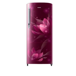 SAMSUNG 184 Litres Single Door Refrigerator, 2 Star Rated Direct Cool Blooming (Saffron Red)(RR20C2712R8-NL)