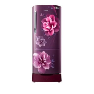 Samsung 184 Litres Single Door Refrigerator 3 Star Rated Digital Inverter Direct-Cool , Base Stand Drawer, (Camellia Purple)(RR20C2823CR/NL)