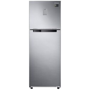 Samsung 275 Litres Double Door Refrigerator, 2 Star Rated with Inverter Frost-Free, (Silver Elegant Inox)(2022 Model)(RT30T3722S8/HL)