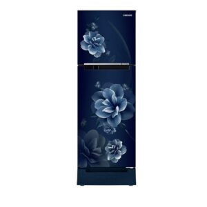 Samsung 236 Litres, Refrigerator 2 Star Rated, with Inverter Frost-Free, Double Door (Camellia Blue)(2023 Model) (RT28C3122CU/HL)