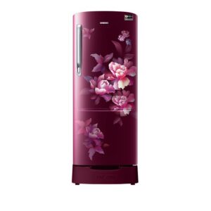 Samsung 184 Litres Single Door Refrigerator, 4 Star Rated with Digital Inverter Direct-Cool (Himalaya Poppy Red)(RR20C2824HN/NL)