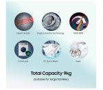 Samsung 8 kg Fully Automatic Front Load Washing-machine (WW80T554DAB1/TL) - Image 2