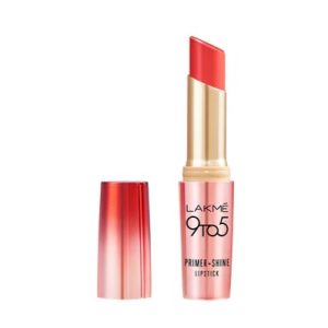 LAKMÉ 9 TO 5 PRIMER + SHINE LIPSTICK (SR3 Red Pop)