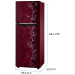 SAMSUNG 253 Litres Double Door Refrigerator, 2 Star Rated Frost Free, (Mystic Overlay Red)(RT28T30226R/NL) - Image 6