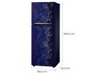 Samsung 253 Litres Double Door Refrigerator, 2 Star Rated with Frost Free, (Mystic Overlay Blue)(RT28T30226U/HL) - Image 4