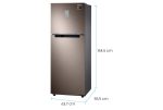 SAMSUNG 253 Litres  Double Door Refrigerator, 2 Star Rated Frost Free Convertible (Luxe Brown) (RT28T3722DX/HL) - Image 3