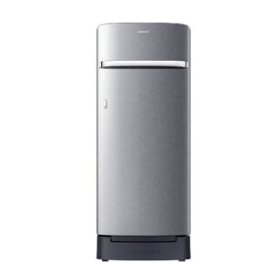 Samsung 215 Litres Single Door Refrigerator, 5 Star Rated Inverter Direct-Cool (Elegant Inox)(2023 Model)(RR23C2H35S8/HL)