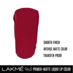 LAKMÉ 9TO5 PRIMER + MATTE LIQUID LIP COLOR (MM3 Crisp Wine) - Image 4