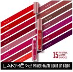 LAKMÉ 9TO5 PRIMER + MATTE LIQUID LIP COLOR (MR1 Fiery Scarlet) - Image 4