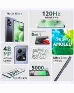 Redmi Note 12 5G (4GB, 128GB Storage)(Black) - Image 6