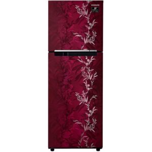 SAMSUNG 253 Litres Double Door Refrigerator, 2 Star Rated Frost Free, (Mystic Overlay Red)(RT28T30226R/NL)
