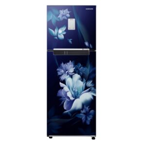 SAMSUNG 244 Litres Double Door Refrigerator, 2 Star Rated Frost Free (Midnight Blossom Blue) (RT28B3522UZ)