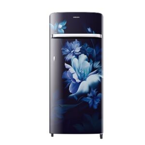 Samsung 215 Litres Single Door Refrigerator, 5 Star Inverter Direct-Cool (Midnight Blossom Blue)(2023 Model)(RR23C2G35UZ/HL)