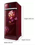 SAMSUNG 215 Litres Single Door Refrigerator, 3 Star Rated Direct Cool (Red)(RR23C2F23HT/HL) - Image 3