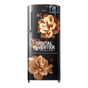 Samsung 184 Litres Direct-Cool Single Door Refrigerator, 3 Star Rated, Digital Inverter (Camellia Black)(RR20C2723CB/NL)